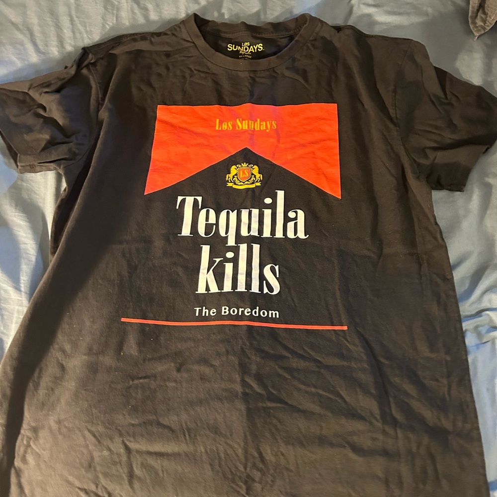 Los Sundays Brown T-Shirt with Yellow Logo